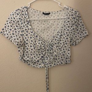 White Flower crop top
